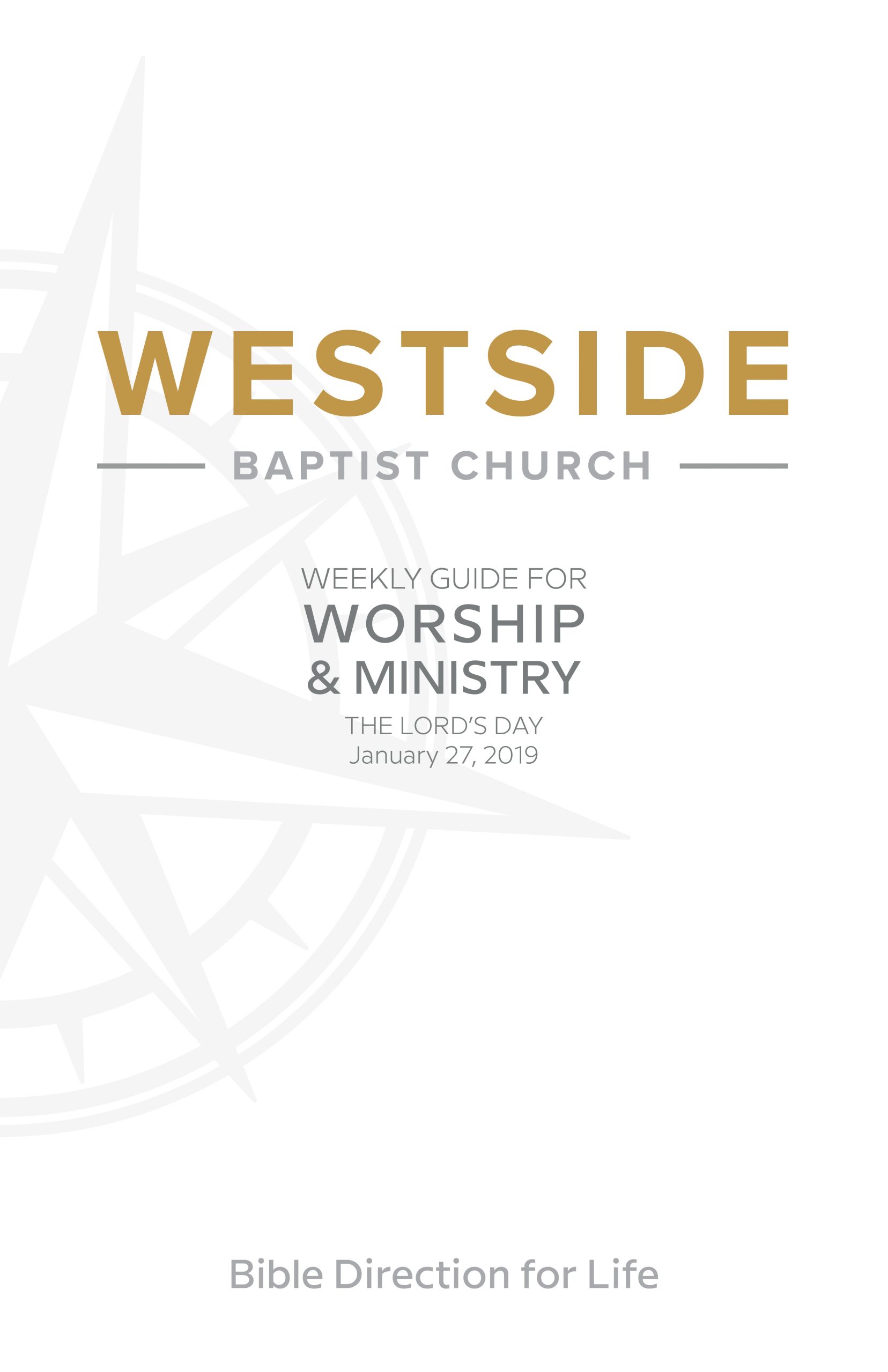 Weekly Guide for Worship and Ministry—January 27